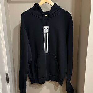 Adidas Black Hoodie with White Logo